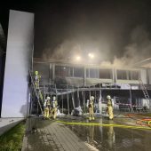 Beim Schulbrand in Rankweil geht die Polizei von Brandstiftung aus. »A10