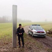 Monolith auf Feld in Oberösterreich
