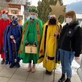 Caspar, Melchior und Balthasar waren heuer mit Masken unterwegs