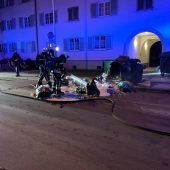 Restmüllcontainer brannte lichterloh