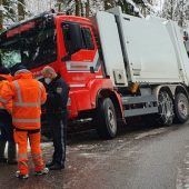 Lkw geriet aufs Bankett