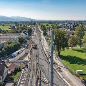 Lärmschutz an der Bahnstrecke in Hard