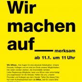 Protestaktion im Schaufenster