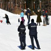 Corona-Streifen aktiv in Skigebieten