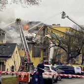 Wohnhaus in Schutt und Asche