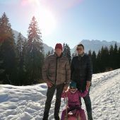 Winterwandern und Rodeln im Klostertal