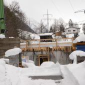 Schnee verhindert Baufortschritt