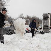Moskau schrammt knapp am Schneerekord vorbei
