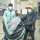 Flüchtlingslager bei minus sechs Grad