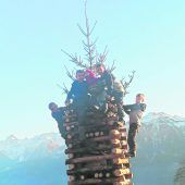 Dünserberg erstrahlte im Licht der Funkenfeuer