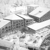 Bagger machen Haus des Gastes platt