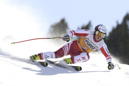 Ramona Siebenhofer fuhr in der Abfahrt von Val di Fassa zu ihrem ersten Stockerlplatz in dieser Saison. ap