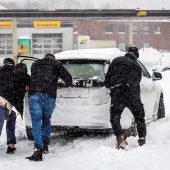 Schneechaos in Deutschland