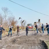 Letztes Teilstück des Radwegs Lustenau-Hard im Bau