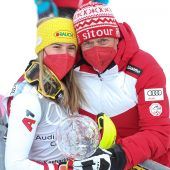 Das ÖSV-Powerduo des Winters: Liensberger und ÖSV-Chef Schröcksnadel. »C1