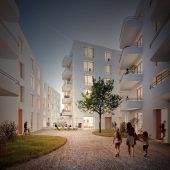 Wohnen am Kirchplatz ist auf Schiene