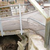 Straßensperre wegen Mauersanierung