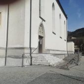 Rund um die Pfarrkirche Weiler wird gearbeitet