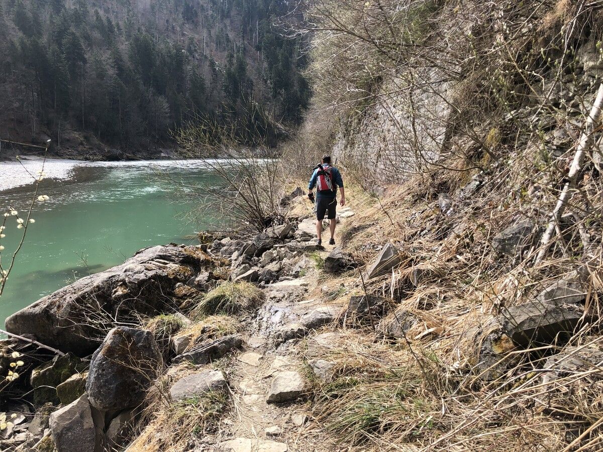Der Abschnitt Kennelbach-Doren ist acht Kilometer lang. Im Mittelteil ist eine Wanderwegführung geplant. VN/GER