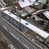 Das zweite Gleis zwischen Hard und Lauterach ist auf Schiene