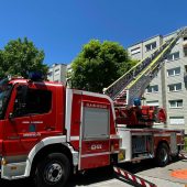 Feuer auf dem Balkon