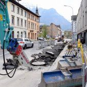 Baubeginn im Bereich der Bludenzer Bahnhofstraße