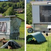 In ihrem kleinen Paradies legen Hühner Glückseier