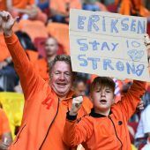 Eriksen bekam Besuch im Krankenhaus