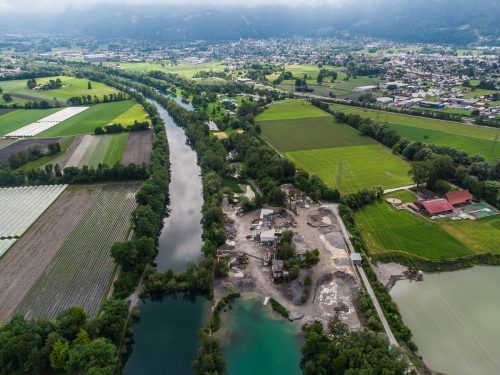Abbaupläne für Kies in Altach sorgen weiter für Debatten. VN/Steurer