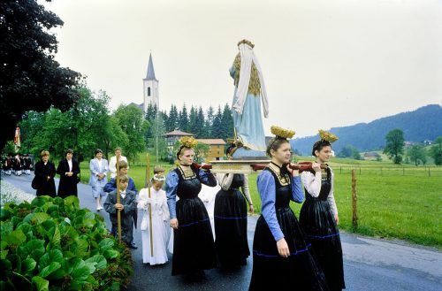 Alberschwende, Fronleichnamsprozession, 1988