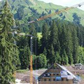 Auf Berghaus Schröcken steht nun der Firstbaum