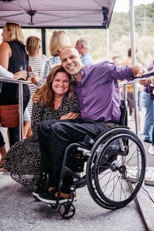 Claudia Probst und Paralympic-Teilnehmer Thomas Flax.