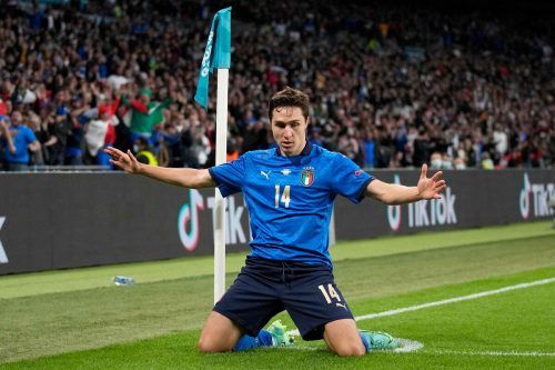 Dank Torschütze Federico Chiesa lag Italien zunächst mit 1:0 in Front. AFP