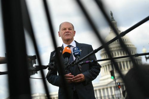 Der deutsche Finanzminister Scholz sprach bei einem Besuch in Washington von einem kolossalen Fortschritt. AFP