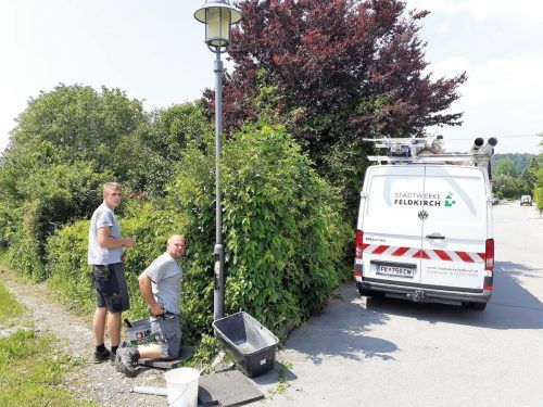 Die Stadtwerke Feldkirch sorgen für die Umrüstung der Straßenbeleuchtung in Hörbranz.