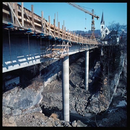 Egg, Baustelle bei der Brücke, 1974