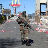 Militärpatrouillen in den Unruhegebieten