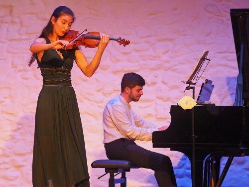 Elisso Gogibedaschwili mit Jacopo Giovannini bei den Schlossfestspielen.  hv