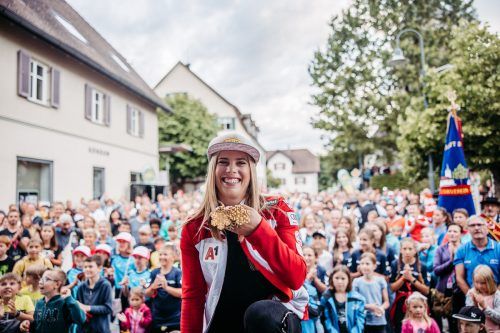 Empfang Katharina Liensberger, Medaillienfeier in Göfis