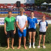 Schwimmer mit drei ­Silbermedaillen