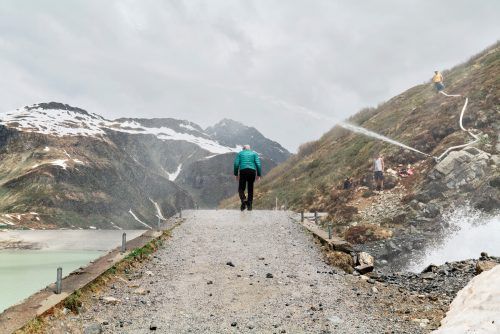 Eine verstopfte Düse brachte den Schlauch zum Überlaufen.