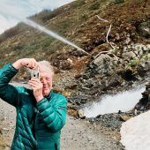 Roman Signer hat eine Wasserinstallation auf der Bielerhöhe geschaffen. »D6