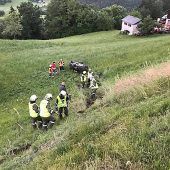 Am Steuer eingenickt: Auto stürzt 25 Meter über Abhang