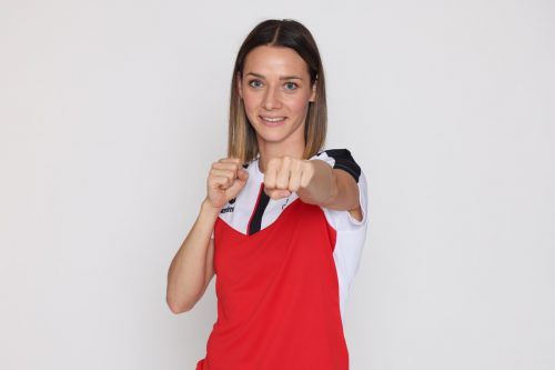 Karatekämpferin Bettina Plank.