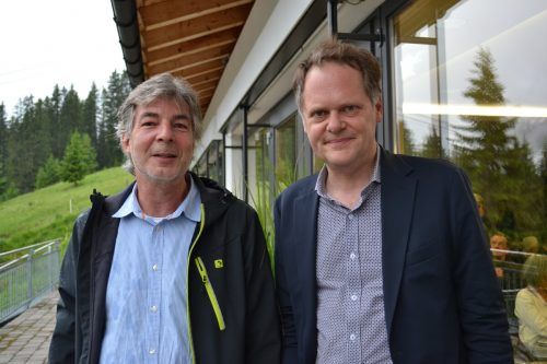 Literaturkritiker Stefan Gmünder und Autor Thomas Strässle.