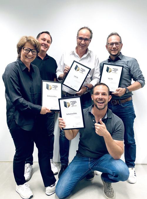 Strahlende Gesichter: Annette Schirmer, Thomas Gschossmann, Jörg Ströhle, Dieter Pichler und Philipp Wüstner. zurgams