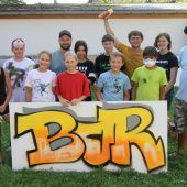 Junge Künstler schufen erste Graffiti-Werke