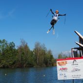 Ski-Freestyler zeigten ihr Können in den Rheinauen
