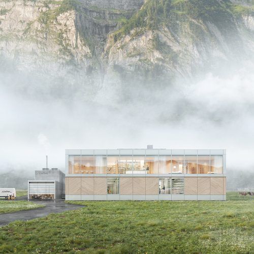 TISCHLEREI RÜSCHER Die Tischlerei Rüscher nimmt 6,5 Millionen Euro in die Hand und investiert in einen neuen Firmensitz. Das Hauptgebäude erhält eine Fassade aus Fichtenbrettern und eine PV-Anlage für die Energiegwinnung, Holzabfälle landen direkt in der Biomasseheizung. i+R