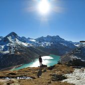 Überwältigendes Panorama hoch über dem Silvrettasee